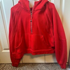 Lululemon Athletica Red Half Zip Up Hoodie